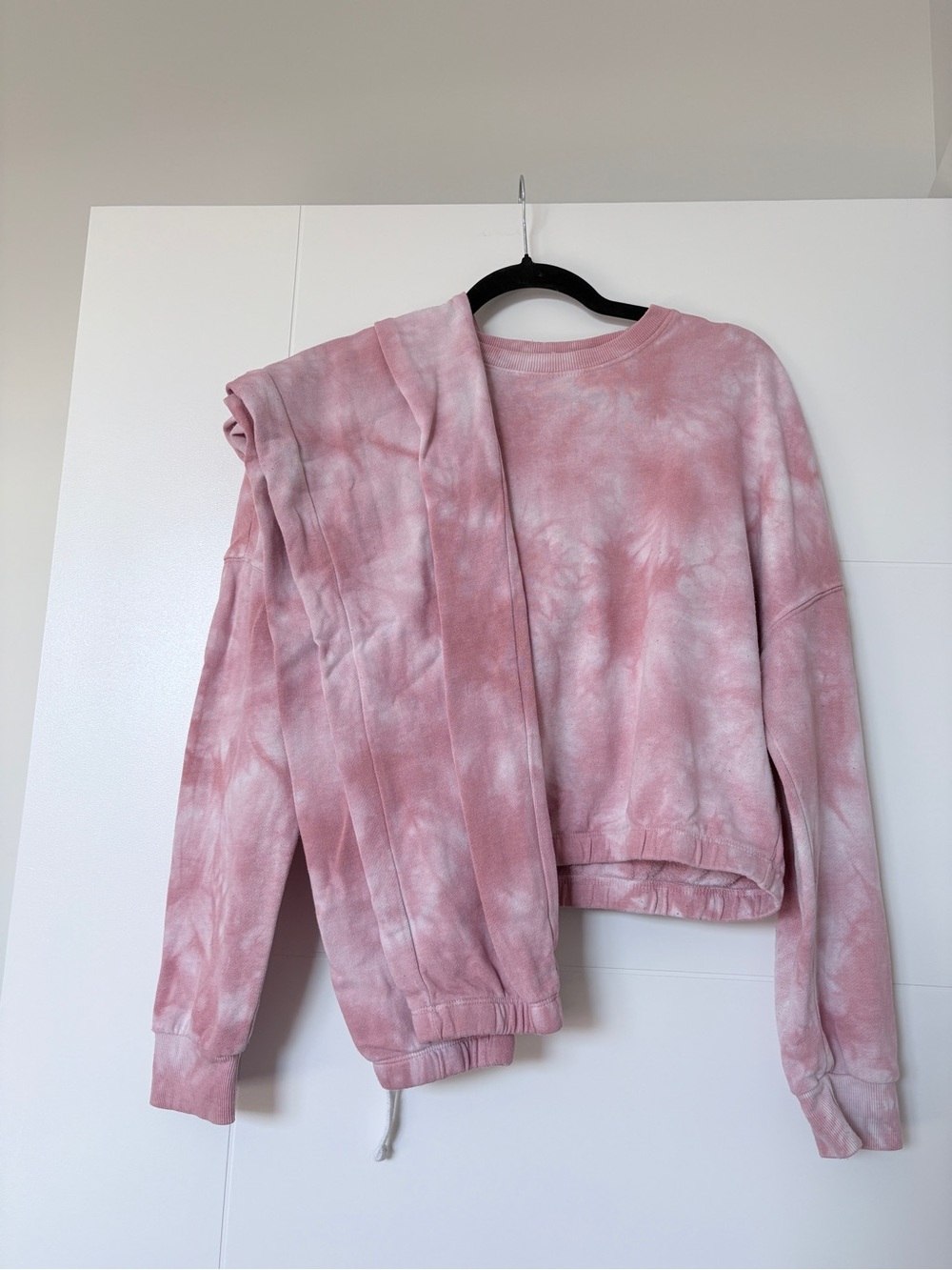 Garage Pink Tie-Dye Crewneck Sweater Set